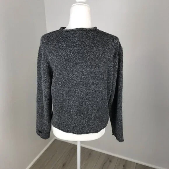 Columbia Grey Pullover Criss Cross Neck Top Size L - Picture 4 of 5